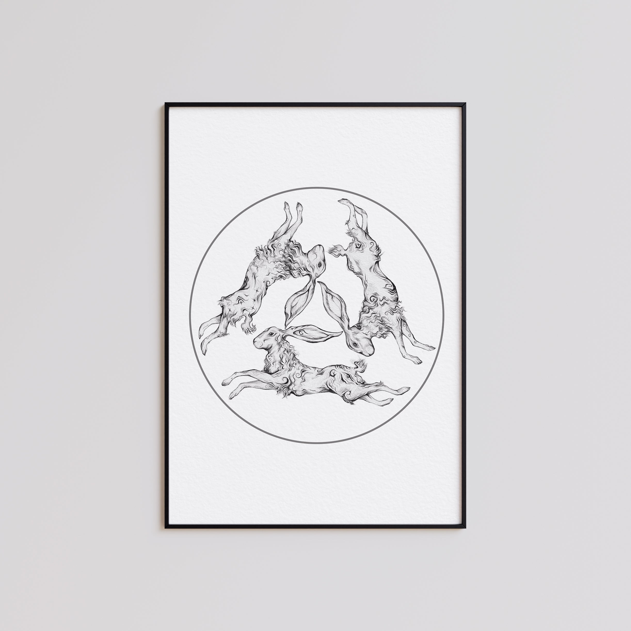 The Three Hares Fine Art Print