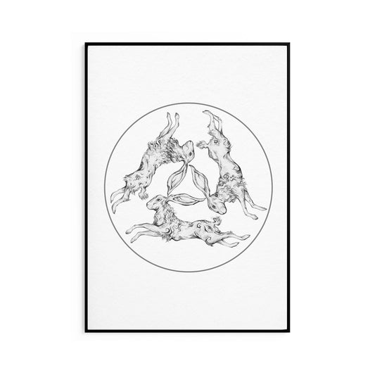 The Three Hares Fine Art Print