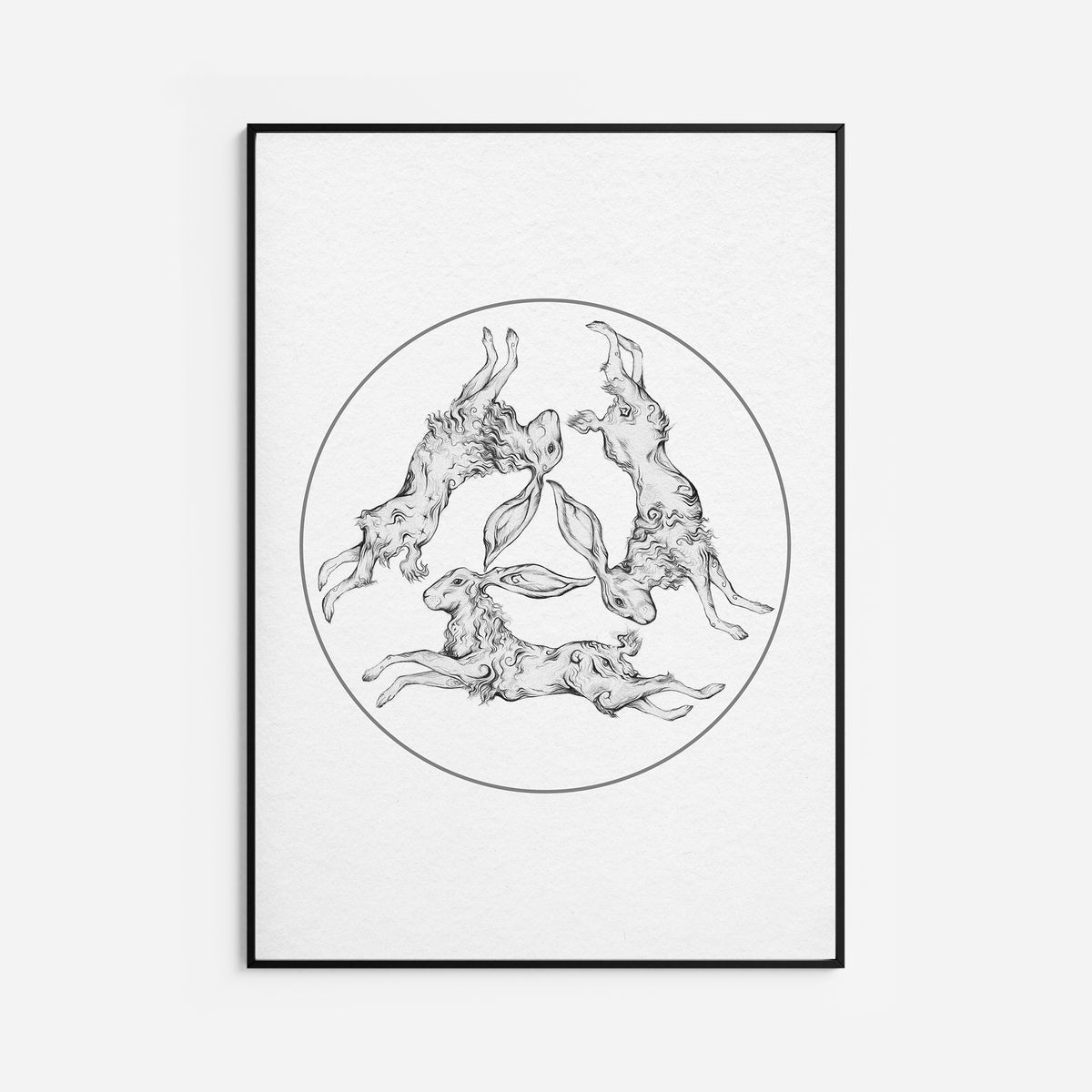 The Three Hares Fine Art Print