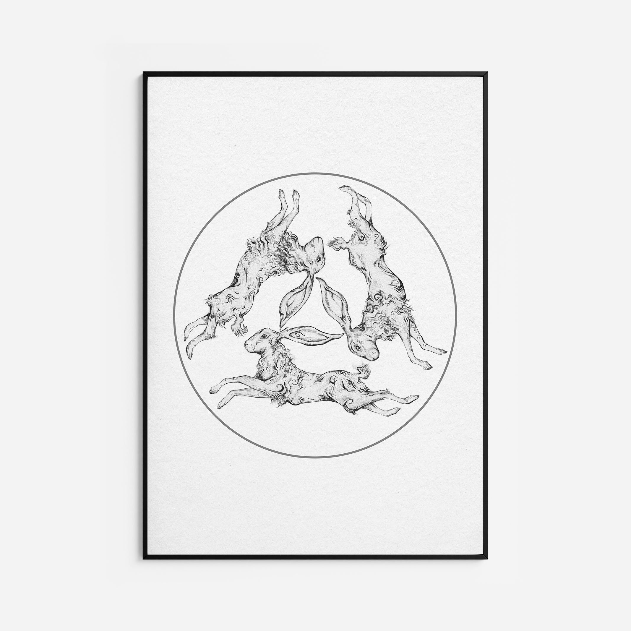 The Three Hares Fine Art Print